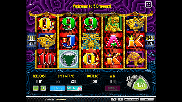 5 Dragons Slot by Aristocrat Gaming