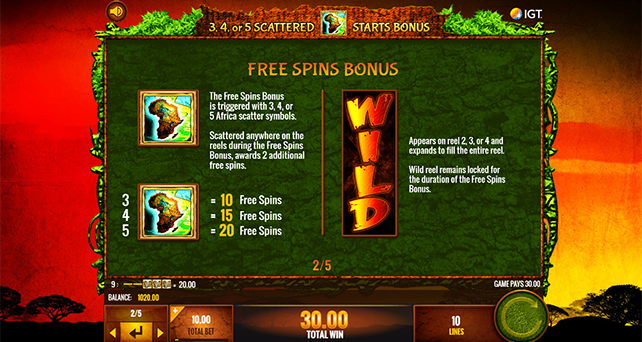 Wild Life Slot Machine Bonus Game